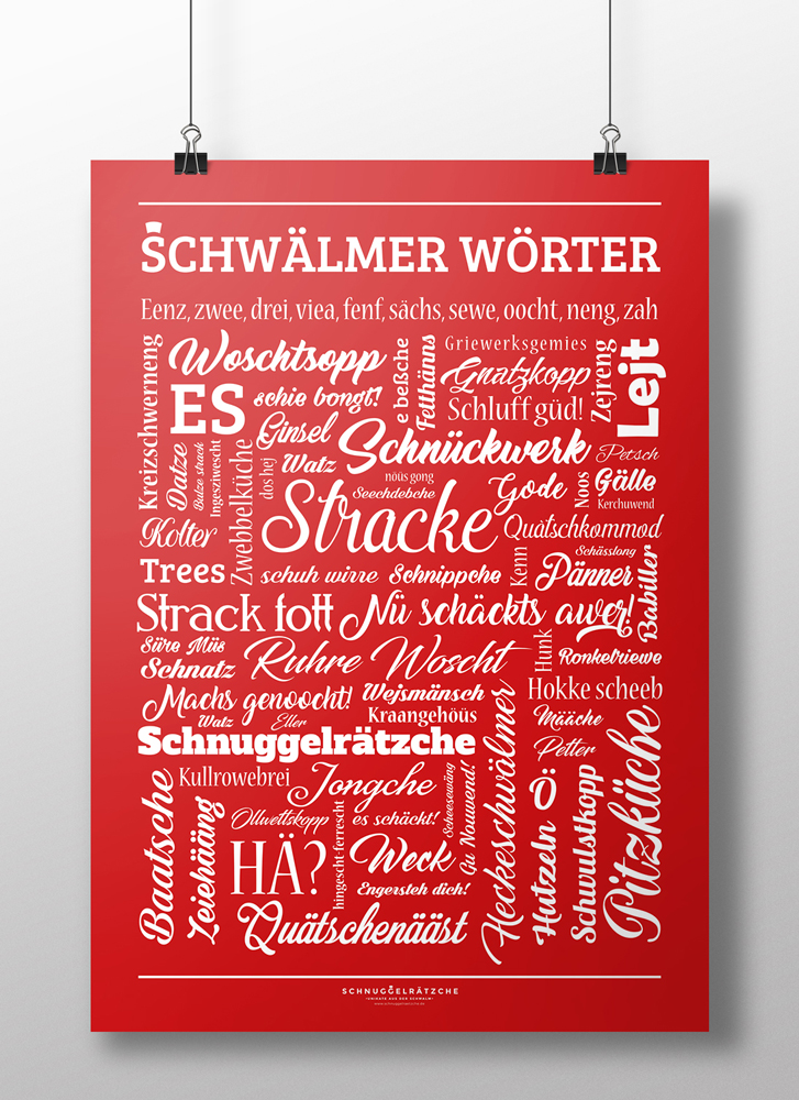 Plakat Schwälmer Wörter Rot